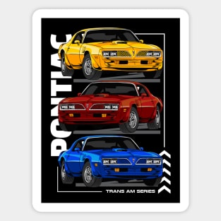 Retro Firebird Muscle Car Magnet